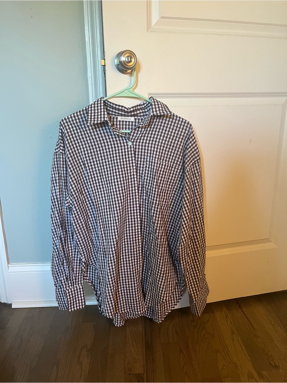 Neuflora Brown Gingham Gunnison Button Down
